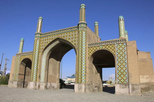 Qazvin Gateway Darbe Kushk Gate Qazvin Noroeste Irão Imagens Royalty-Free