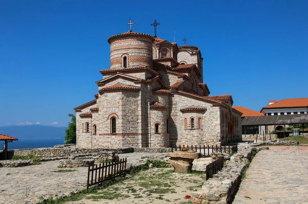 Eglise Saint Clément Sur Site Plaosnik Ohrid République Macédoine Nord — Photo