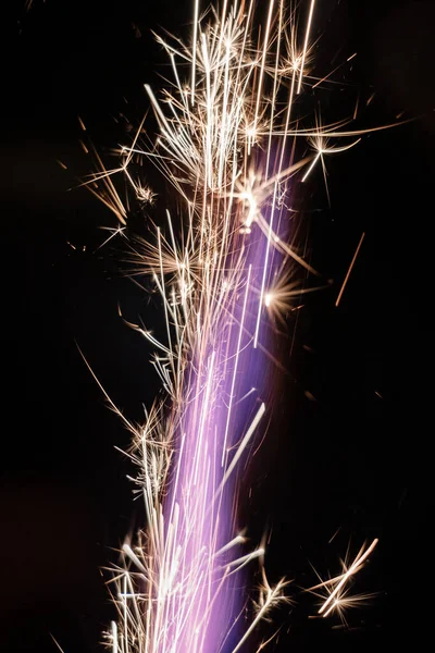 Fiesta Cumpleaños Fuegos Artificiales Con Chispas — Foto de Stock