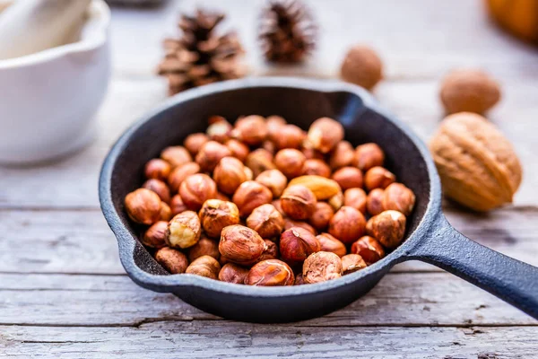 Avelãs Assadas Para Assar Natal — Fotografia de Stock