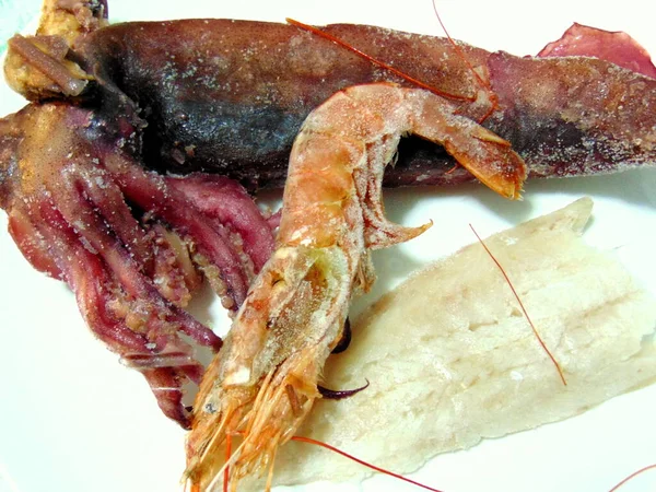Foto Closeup Makanan Laut Beku — Stok Foto