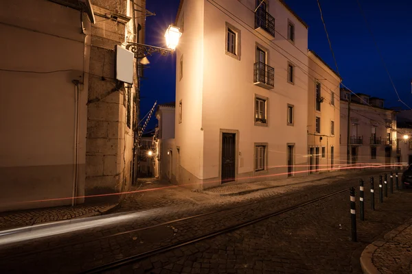 Rua europeia à noite — Fotografia de Stock