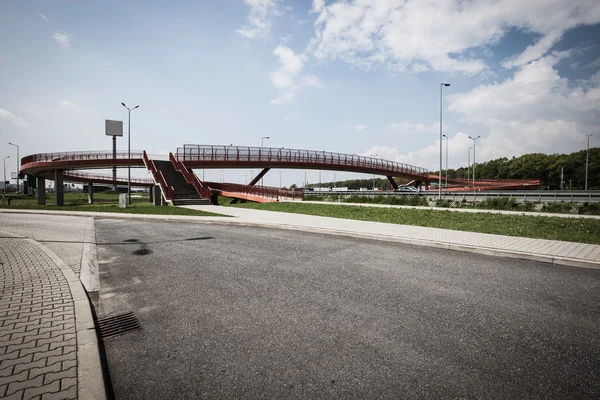 Sortie de l'autoroute au soleil — Photo