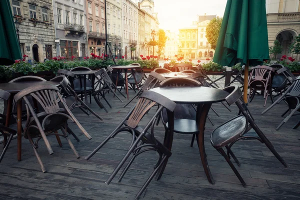 Street cafe terrace — Stock Photo, Image
