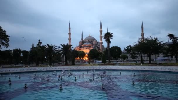 トルコ イスタンブールのブルーモスク (スルタンアフメット) — ストック動画