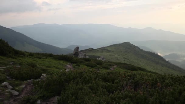 Yaz Alp Dağları manzara — Stok video