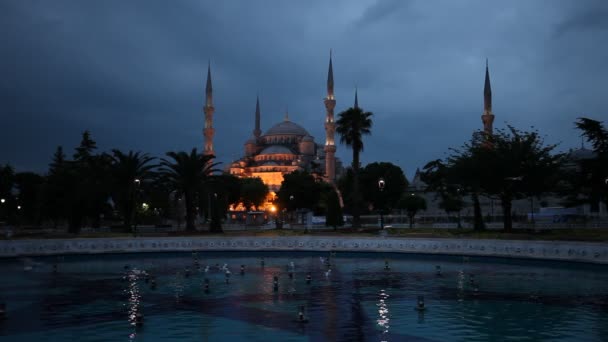 在伊斯坦布尔的蓝色清真寺 (Sultanahmet) — 图库视频影像