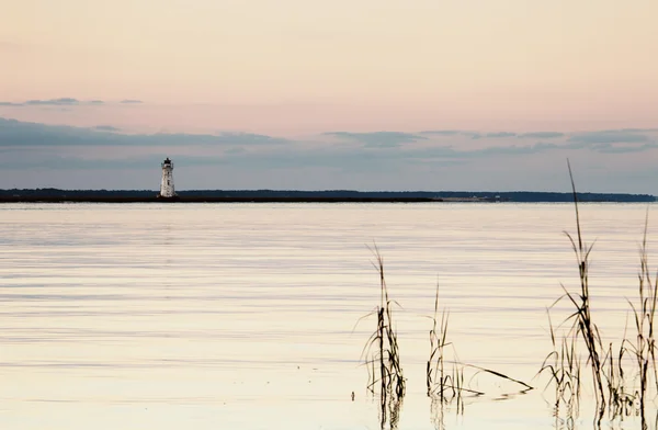 Farol velho na ilha Cockspur — Fotografia de Stock