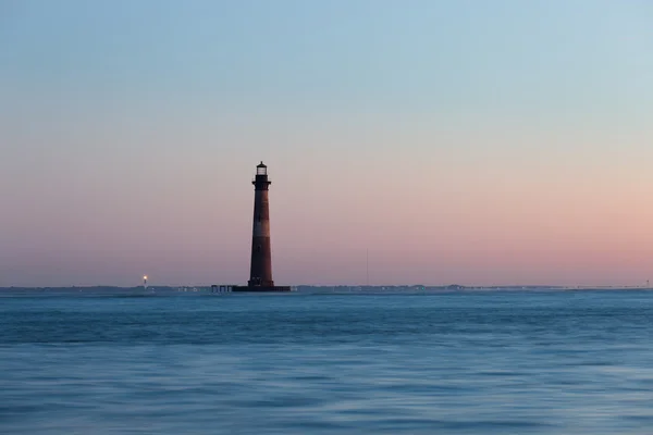 Morris Island Lighthouse at sunrise — Stock Photo, Image