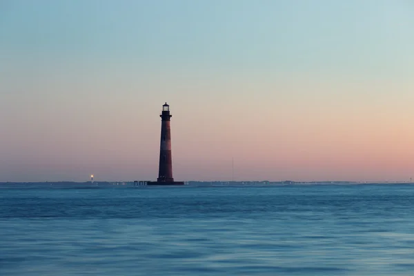 Morris Island Lighthouse at sunrise — Stock Photo, Image