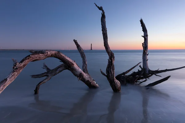 Morris Island Leuchtturm bei Sonnenaufgang — Stockfoto