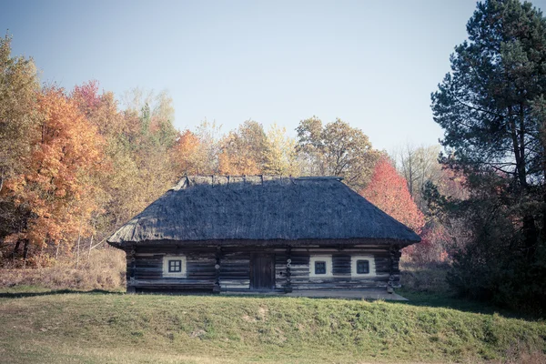 Small folk cottage in Pirogovo museum near Kiev — Stock Photo, Image