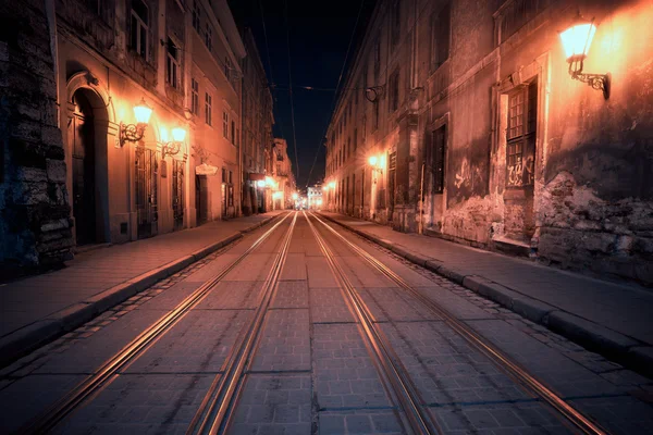 Vieja ciudad europea por la noche —  Fotos de Stock