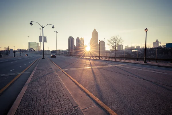 Atlanta street at sunrise — Stock Photo, Image