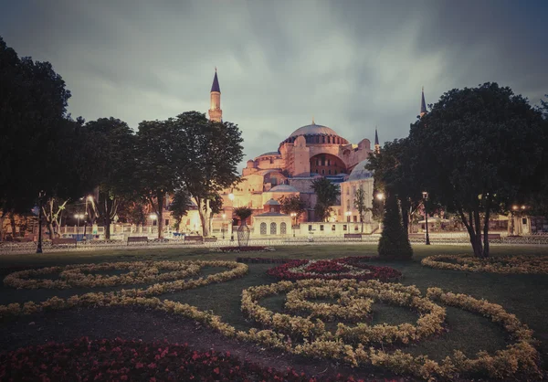 Vintage foto van Hagia Sophia museum in Istanbul — Stockfoto