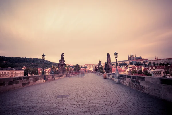 Charles Bridge at early morning — Stock Photo, Image