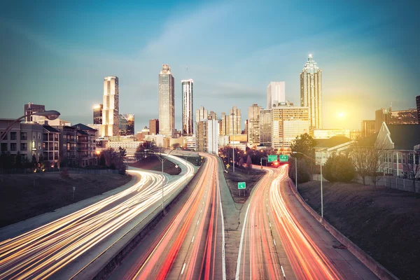 Skyline di Atlanta al mattino di sole — Foto Stock