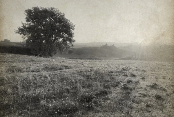 Vintage photo of countryside landscape — Stock Photo, Image