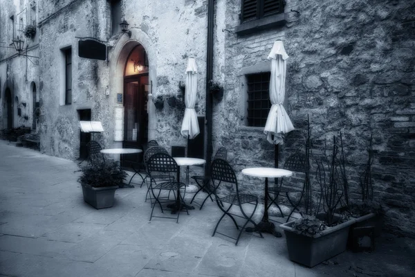 Old European town street at night — Stock Photo, Image