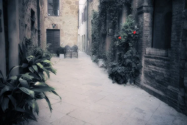 Vintage European town street — Stock Photo, Image