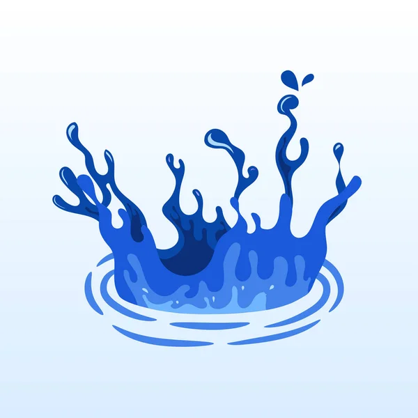 Ilustração Vetorial Respingo Água Elemento Design Líquido Respingo Movimento Água —  Vetores de Stock