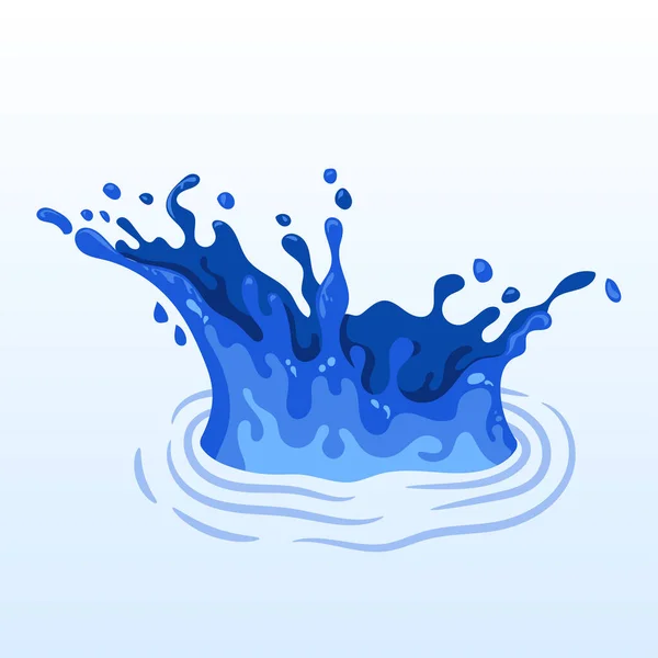 Векторная Иллюстрация Брызг Чистой Воды Аква Жидкое Динамическое Движение Реалистичный — стоковый вектор