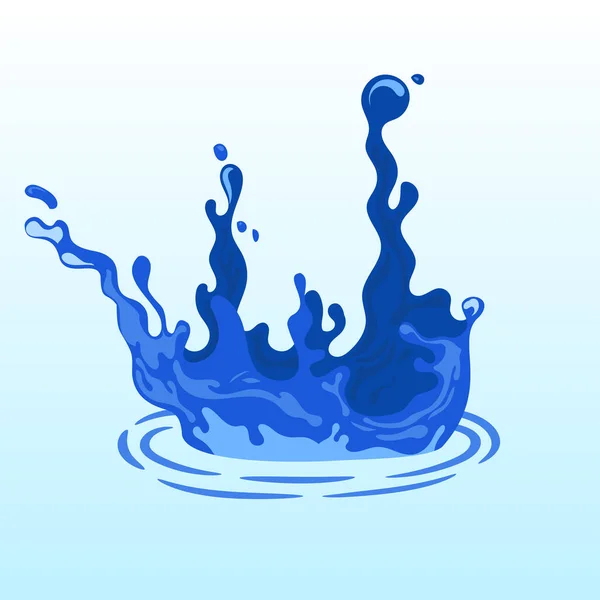 Vector Illustratie Van Vers Helder Water Plons Geschikt Voor Design — Stockvector