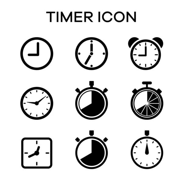 Collection Time Hour Marker Icons Suitable Design Elements Clock Time — Stock Vector