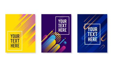 Geometrik soyut arkaplan koleksiyonunun vektör illüstrasyonu. Modern arkaplanın element tasarımı için mükemmel, soyut tasarım şablonu. Renkli geometrik arkaplan.