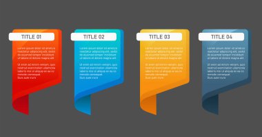 Soyut sohbet baloncuğu bilgi ögesi. Yaratıcı renkli metin kutusu şablonu. Broşür ve afiş için mükemmel..