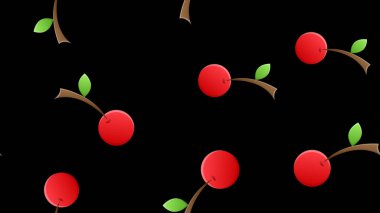 Kiraz, kırmızı dut taze, pürüzsüz desen soyut arka plan vektör çizimi, sebze ve meyve suyu kavramı