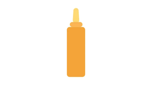 Orange senap på en vit bakgrund, vektor illustration. krydda för olika rätter till middag. Ett kryddigt tillskott för smörgåsar. krydda för varmkorv — Stock vektor