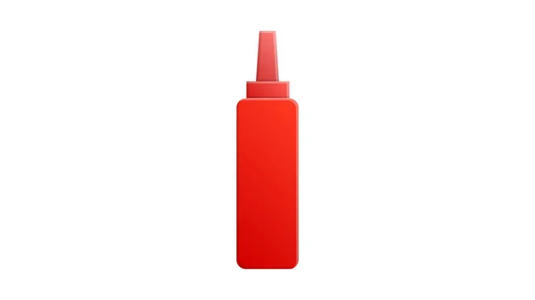 Ilustración vectorial de la botella de ketchup aislada sobre fondo blanco — Archivo Imágenes Vectoriales