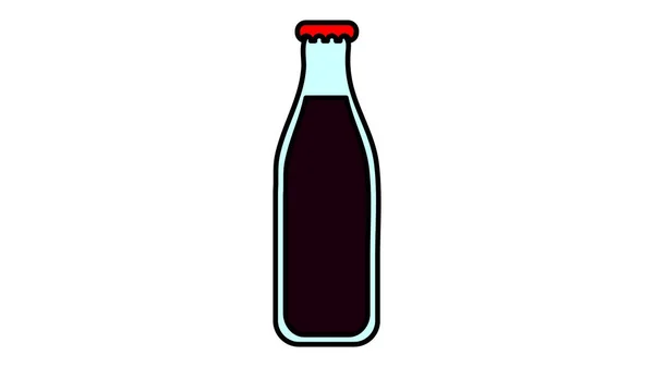 Large bottle of cola isolated on white background. Vector EPS-10 — Stock Vector