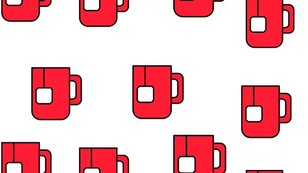 Чаша з іконою чайних мішків ізольована на білому фоні. Векторний приклад — стоковий вектор