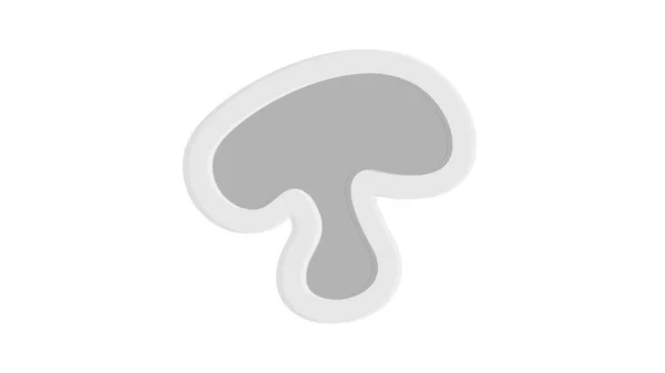 Champignon se stínovou ikonou. Plochá ilustrace champignonu s ikonou stínového vektoru pro webový design — Stockový vektor