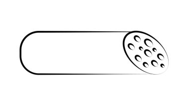 Yemek uygulamaları ve web sitesi için sosis sosisi yassı vektör simgesi