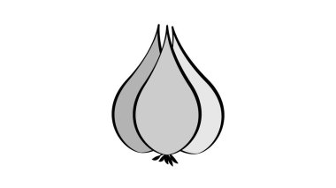 Sarımsak ikonu. Ağ için basit sarımsak vektör simgesi çizimi