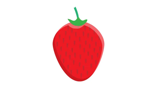 Garten-Erdbeere Früchte oder Erdbeeren flache Farbvektorsymbol für Lebensmittel-Apps und Webseiten — Stockvektor