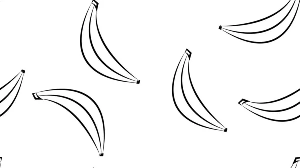 Стильный бесшовный фон с бананами. Бесшовный векторный шаблон — стоковый вектор