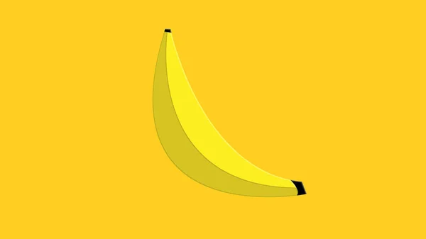Modelo de vetor de ícone de frutas frescas suculentas Banana design. Banana crua. Eco bio saúde alimentar — Vetor de Stock