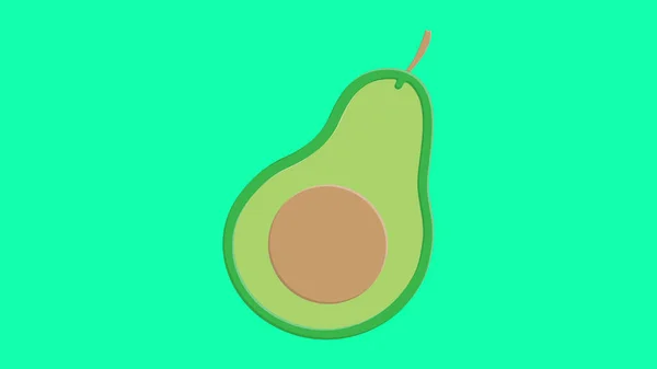 Значок векторного авокадо. Фрукты авокадо целые и наполовину. Иллюстрация авокадо в стиле минимализма — стоковый вектор