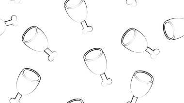 Kemiğin dikişsiz kalıbında et. Bir parça sığır arka planı. Domuz pastırması. Gıda izometrik biçimi