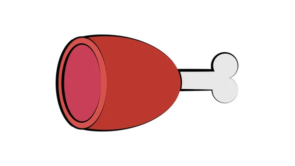 Jambe de boeuf rôtie comme aliment festif pour l'illustration vectorielle de célébration Oktoberfest — Image vectorielle