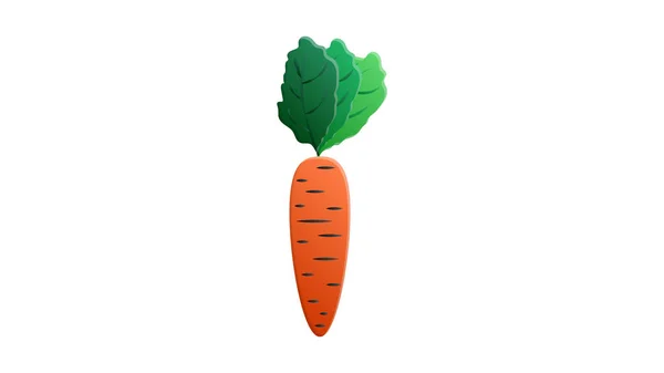 Дизайн морковного вектора на белом фоне — стоковый вектор
