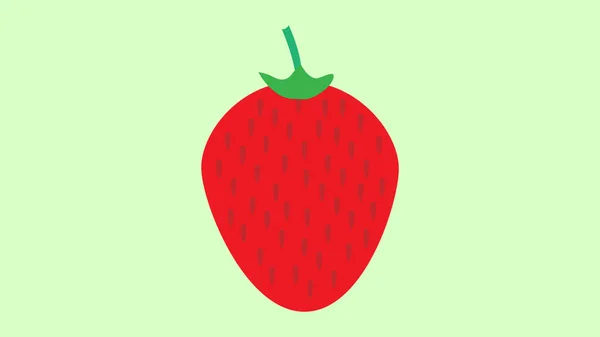 Erdbeeren auf grünem Hintergrund, Vektorillustration. köstliche süße Beeren. Natürliche Landwirtschaft. Landwirtschaft. Rote Erdbeeren für Kompott und Desserts — Stockvektor