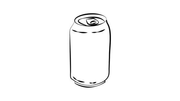 Garrafa de plástico sobre fundo branco, ilustração vetorial. garrafa para bebidas e limonadas. ilustração preto e branco em estilo desenho a lápis. tanque de água — Vetor de Stock