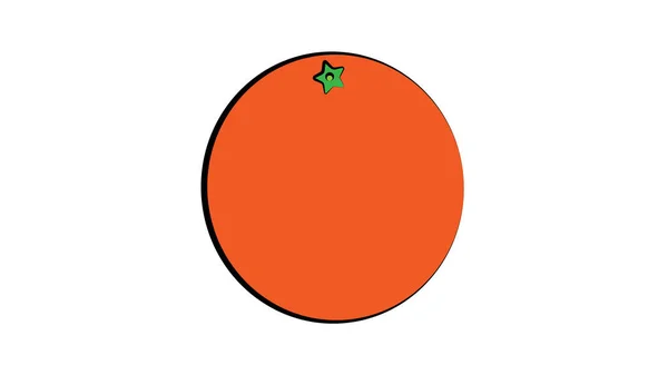 Fruto de laranja alimento nutrição orgânica natural natureza vetor ilustração — Vetor de Stock