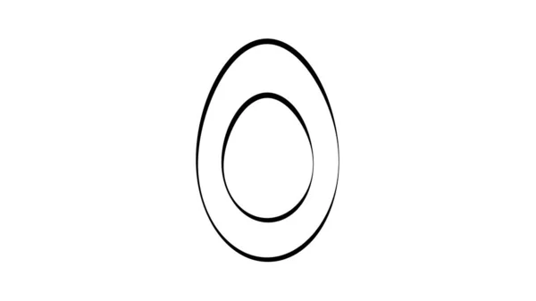Kokt ägg på en vit bakgrund, vektor illustration. ägg med gul äggula. delikat frukost för män och flickor. hälsosam mat. god rejäl mat. snabbt mellanmål — Stock vektor