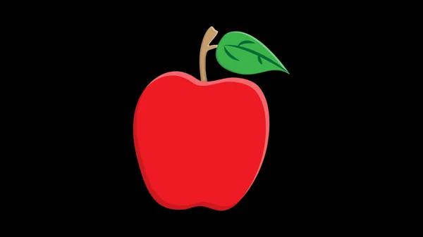 Fresco jugosa manzana roja icono sabrosa fruta madura aislado sobre fondo blanco saludable concepto de alimentos vector ilustración — Archivo Imágenes Vectoriales